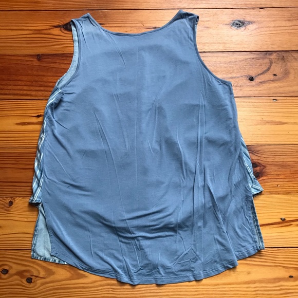 DG2 Diane Gilman Blue Soft Denim Striped Tank Top, EUC, M - Picture 12 of 13